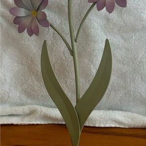 Metal Home Interiors Floral Candle Holder